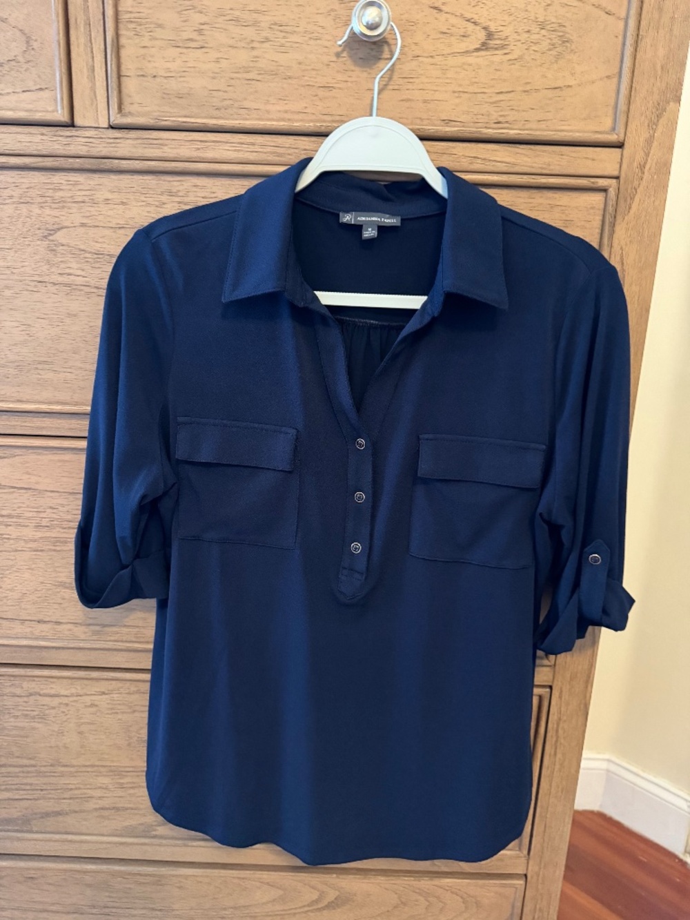 Adrianna Papell Women's Medium M top Navy